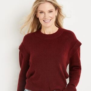 NWT Vigoss Burgundy Pullover Sweater Crew Neck Large